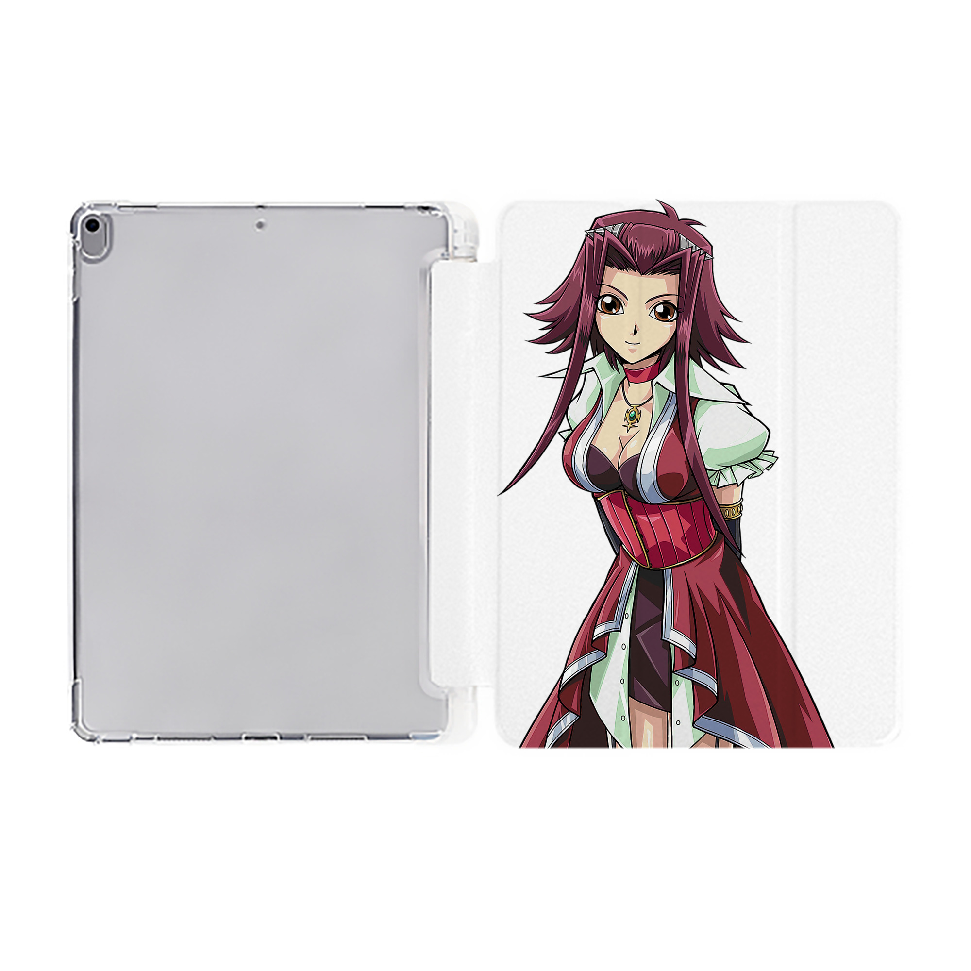 （画像用） 遊☆戯☆王 Yu-Gi-Oh! IPad ケース ペン収納付き 三つ折りスタンド PUレザー×シリコン 対応機種9.5/10.5/10.9インチ